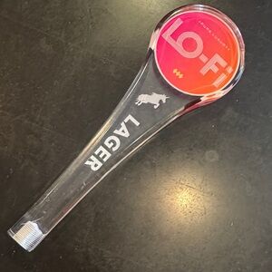 Lager Tap Handle - Red and Clear